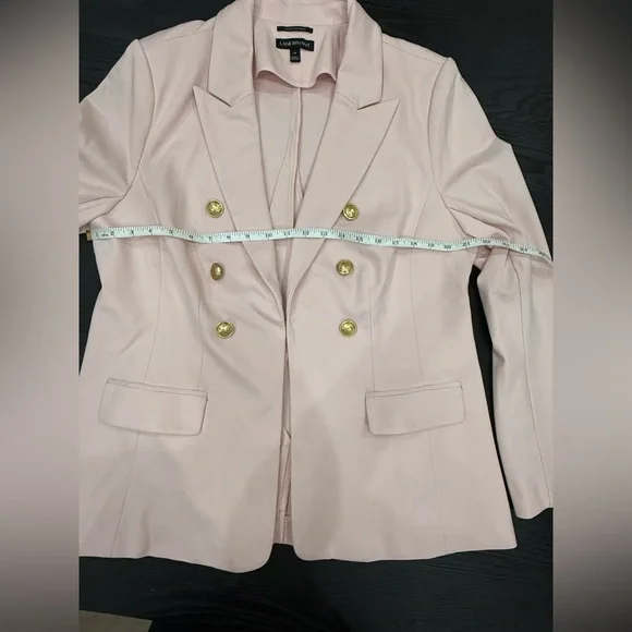 Lane Bryant Pink Blazer with Gold Buttons - Picture 1 of 7